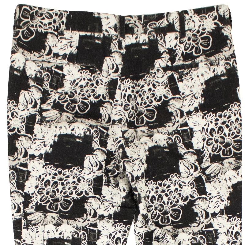 Comme Des Garcons Cotton Floral Pants - Black/White