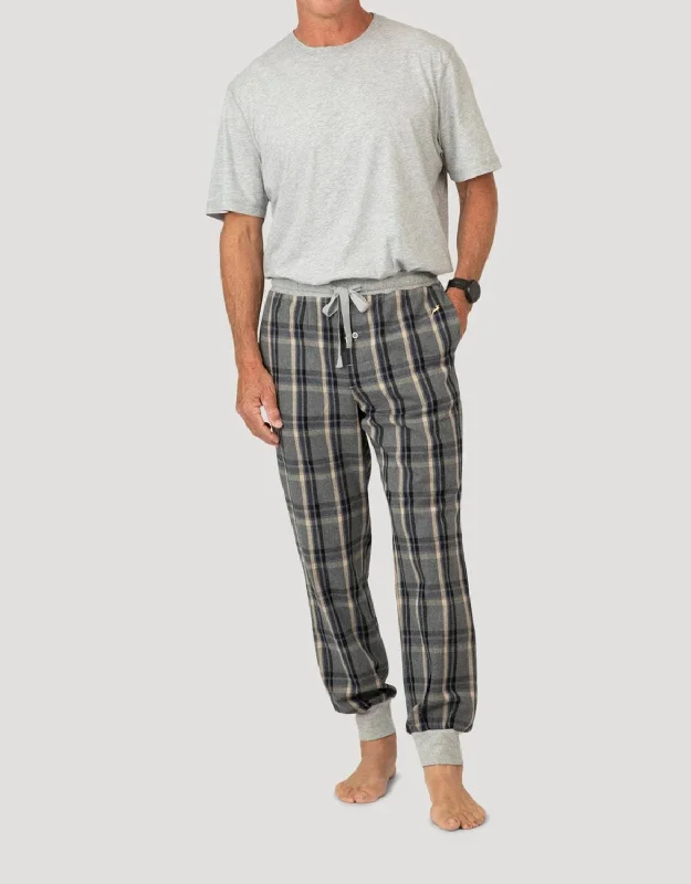 Men's Alpine Checks Jogger In Charcoal