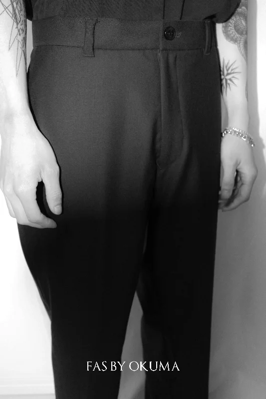 Black Wool Trousers.