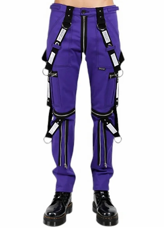 Men's Electric Reflector Pants In Purple