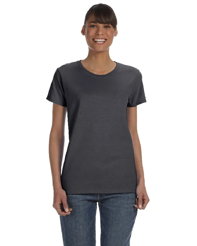 Gildan Ladies Lightweight 100% Cotton T-Shirt | Charcoal