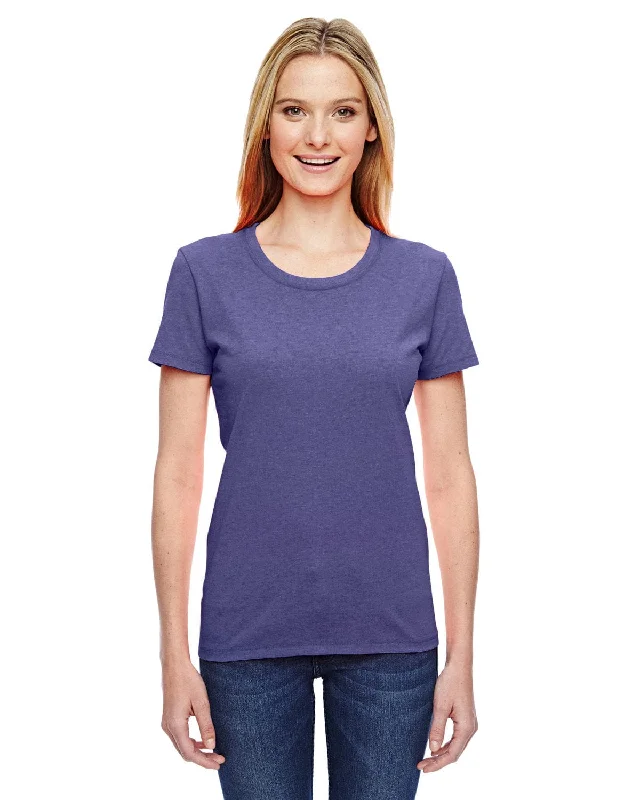 Fruit of the Loom Ladies Heavy Cotton T-Shirt | Retro Htr Purple