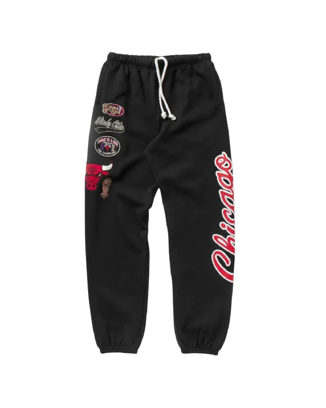 Men's Nba Chicago Bulls Champ City Fleece Jogger In Black