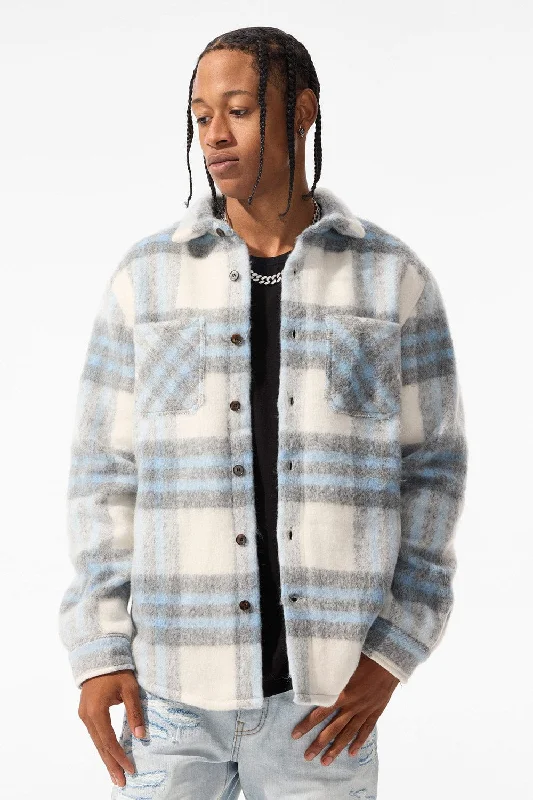 Vandal Flannel Shacket (Sky Blue)