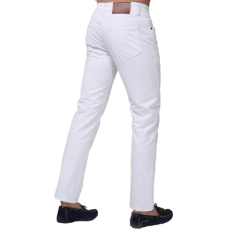 Jeans Men Fashion Solid Slim Fit White Blue Black Candy Colors Plus Size Mid Straight Denim Pants F1241