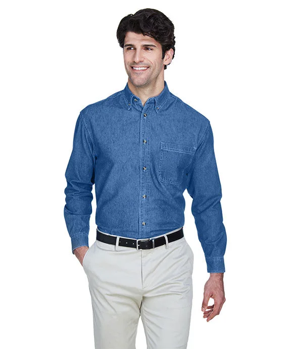 8960 - UltraClub Mens Cypress Denim Shirt with Pocket