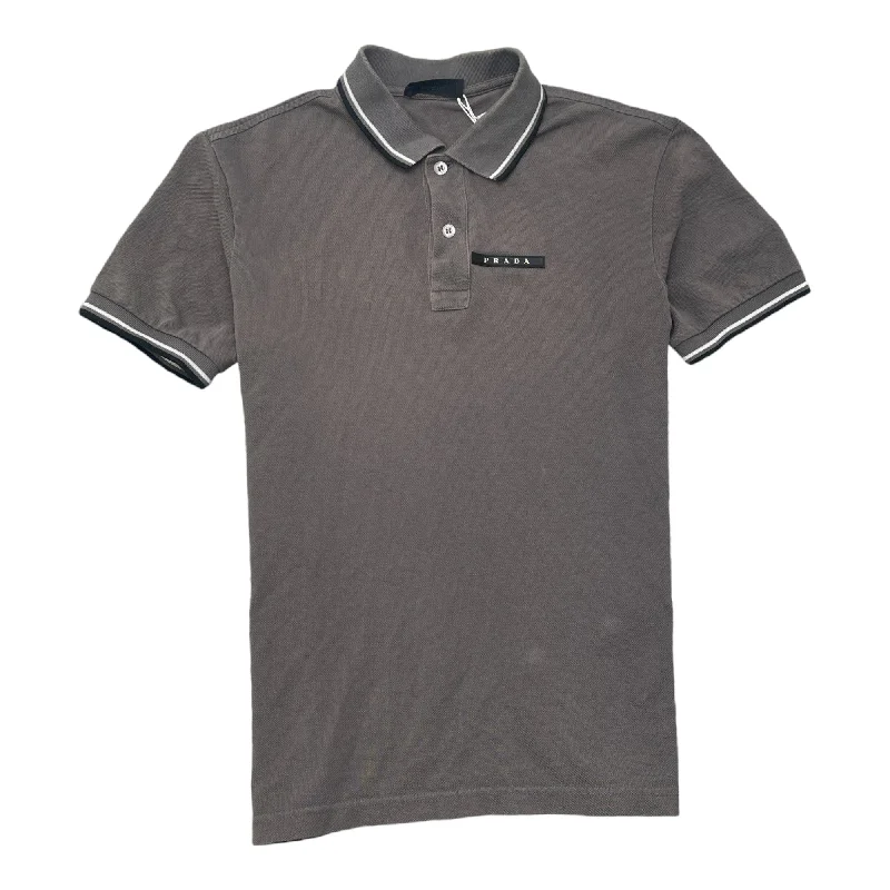 Men's Logo Polo Shirt Grey Size S