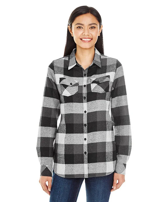 B5210 - Burnside Ladies Plaid Boyfriend Flannel Shirt