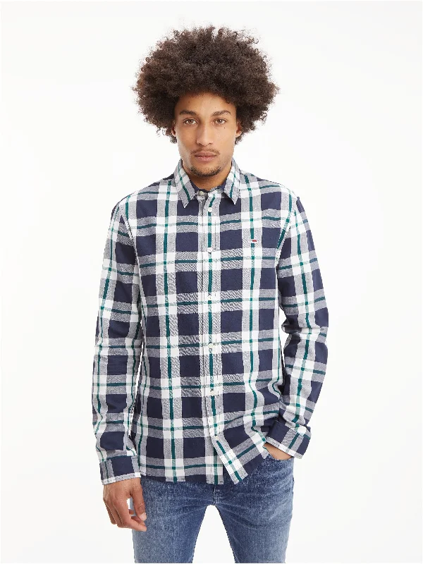 Tommy Jeans Essential Check Shirt, Twilight Navy Multi