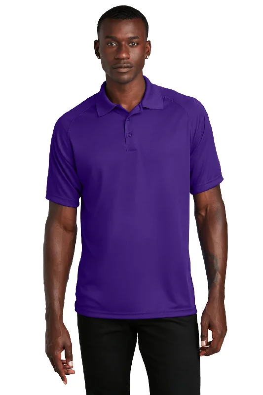 Sport-Tek Mens Dry Zone Moisture Wicking Short Sleeve Polo Shirt - Purple