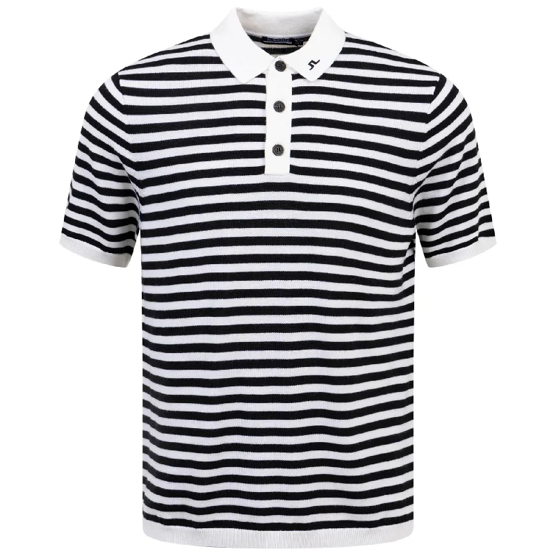 Darrell Stripe Loose Polo Black - W23