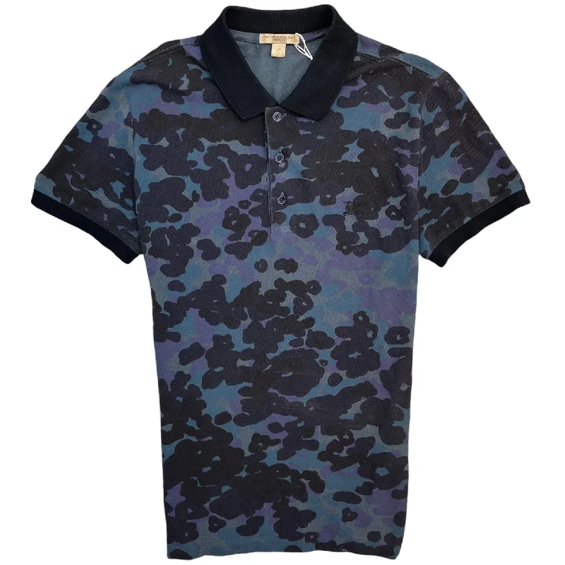 Men's Camoflage Polo Shirt Navy Size XS