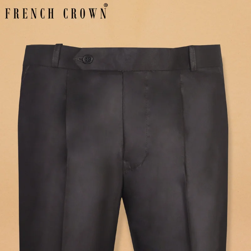 Dark Brown Lightweight Satin Formal Pant