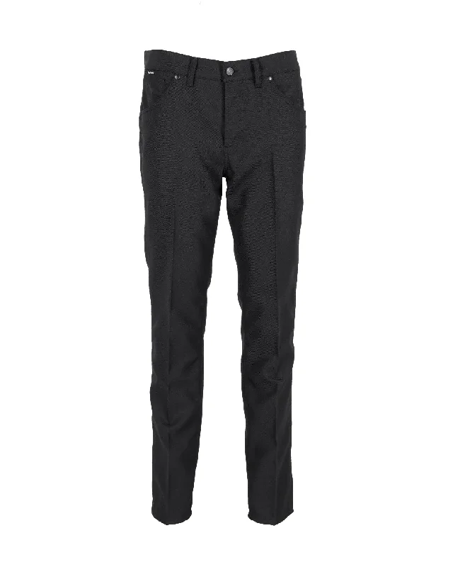 Tom Ford Slim-Fit Trousers in Black Polyester