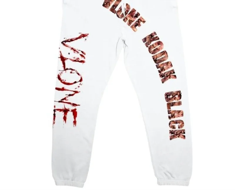 Men's Kodak Black X Vlone Zombie Jogger In White