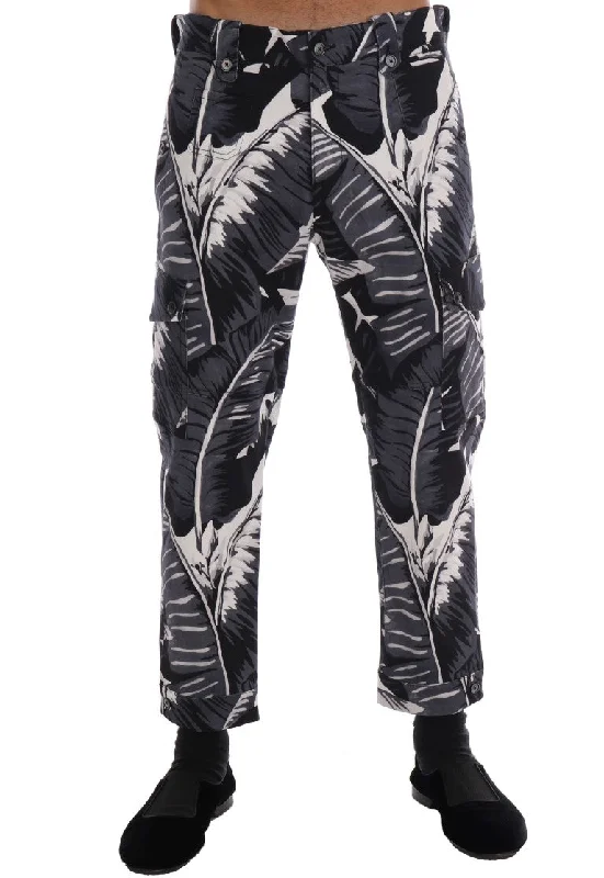 Dolce & Gabbana Elegant Capri Casual Pants in Banana Leaf Men's Print