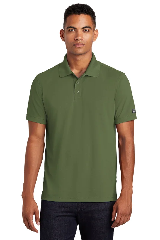 Ogio Mens Caliber 2.0 Moisture Wicking Short Sleeve Polo Shirt - Grit Green