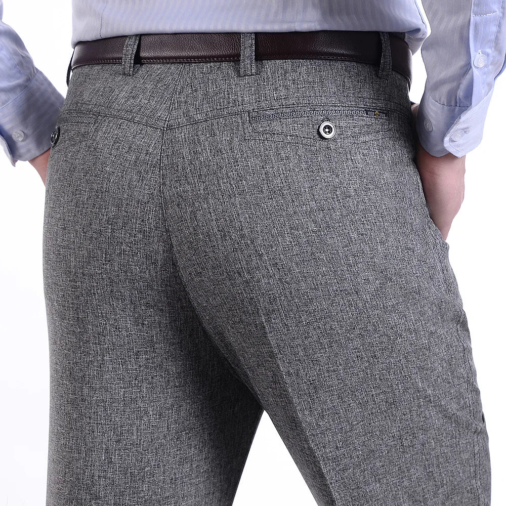 Men's Trousers Trousers Casual Loose Thin Pants for Male Straight High Waist Man Trouser Pant