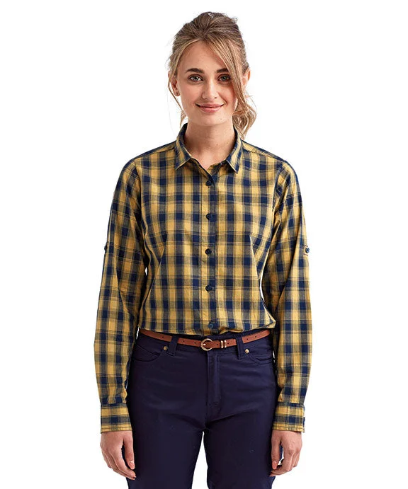 RP350 - Artisan Collection by Reprime Ladies Mulligan Check Long-Sleeve Cotton Shirt