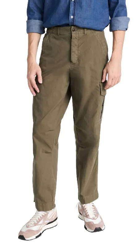 Kenny Pigment Dyed Pants In Olive Bonsai