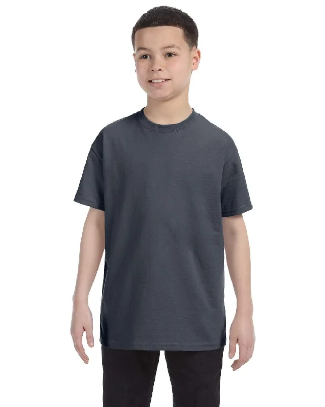 Gildan Youth Lightweight 100% Cotton T-Shirt | Dark Heather