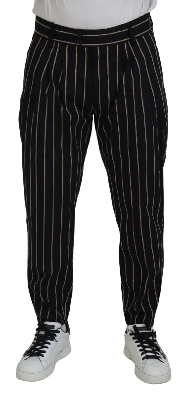 Dolce & Gabbana Elegant Striped Chino Tape Men's Pants