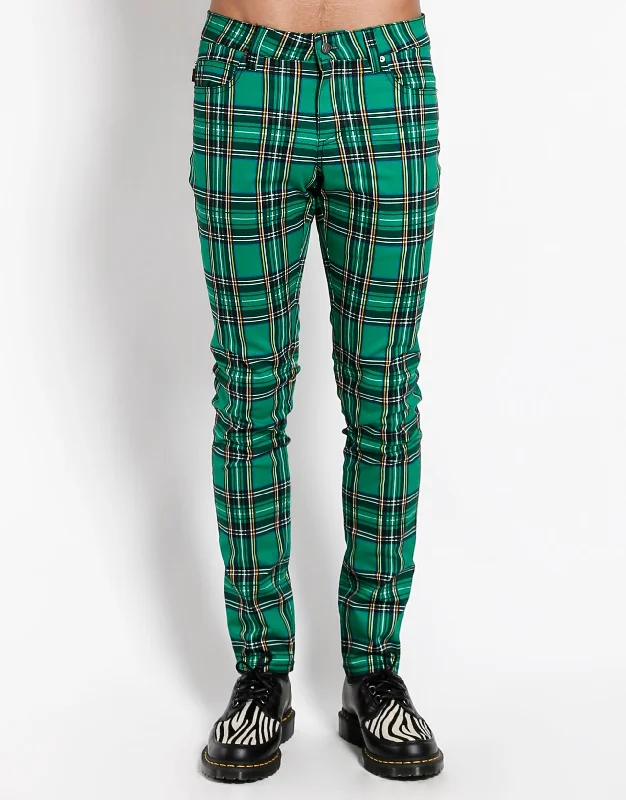 ROCKER JEAN GREEN PLAID