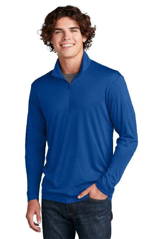 Sport-Tek Mens Competitor Moisture Wicking 1/4 Zip Sweatshirt - True Royal Blue