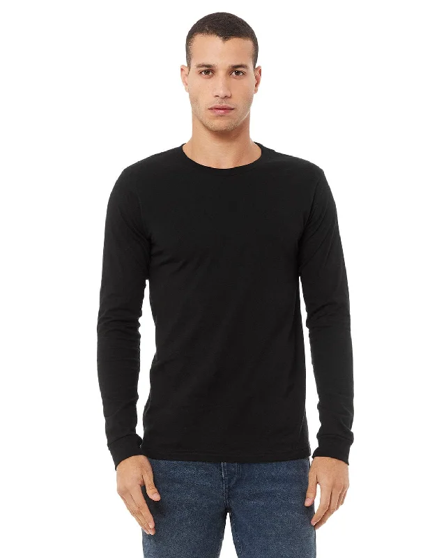 Bella+Canvas Long Sleeve Jersey T-Shirt | Black