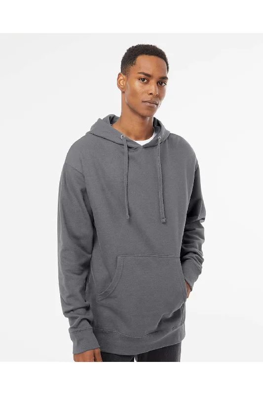 Independent Trading Co. Mens Hooded Sweatshirt Hoodie w/ Pouch Pocket - Charcoal Grey