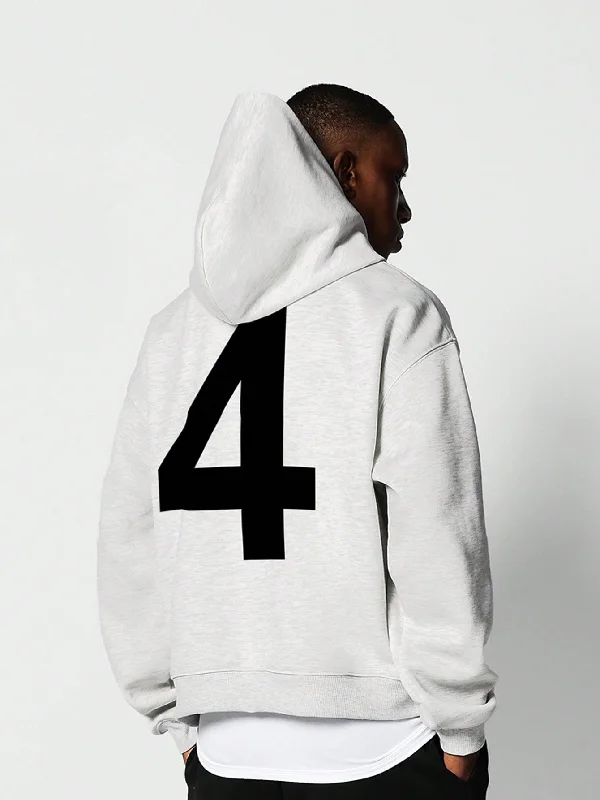 Overhead Hoodie With Back Number Graphic Print