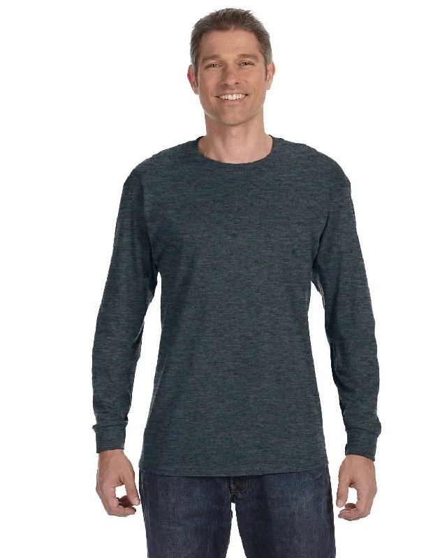 Jerzees DRI-POWER ACTIVE Long Sleeve T-Shirt | Black Heather