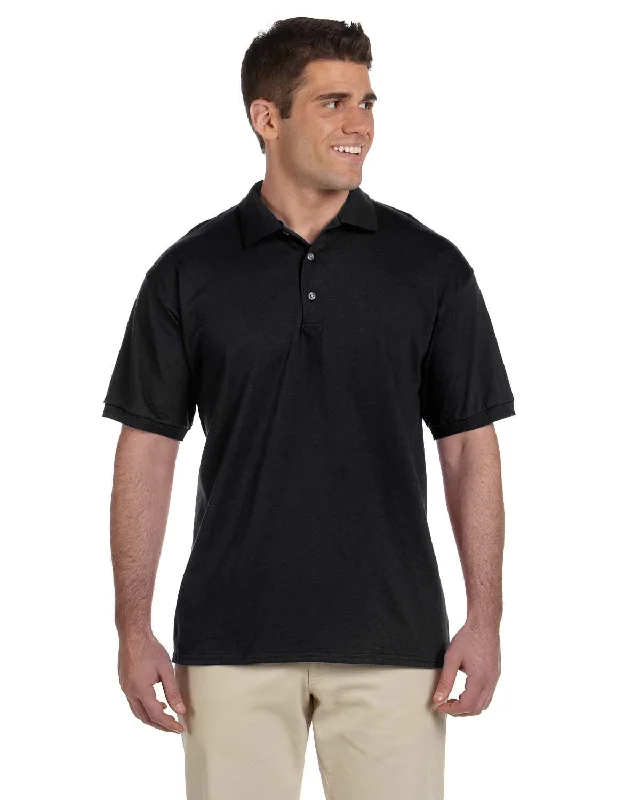 Gildan Cotton Jersey Polo Shirt | Black