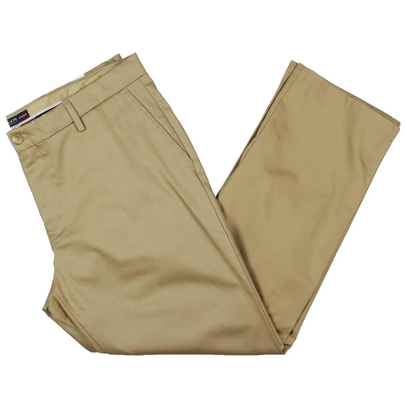 Mens Straight Fit Comfort Khaki Pants