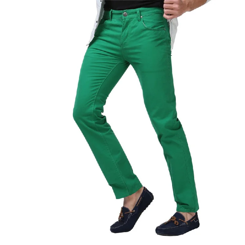 Men Jeans Solid Candy Color Fashion Casual Calca Jeans