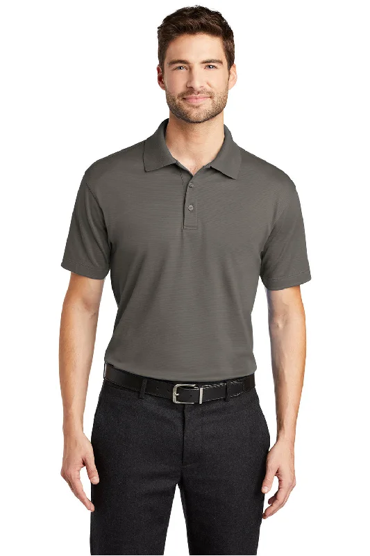 Port Authority Mens Rapid Dry Moisture Wicking Short Sleeve Polo Shirt - Smoke Grey