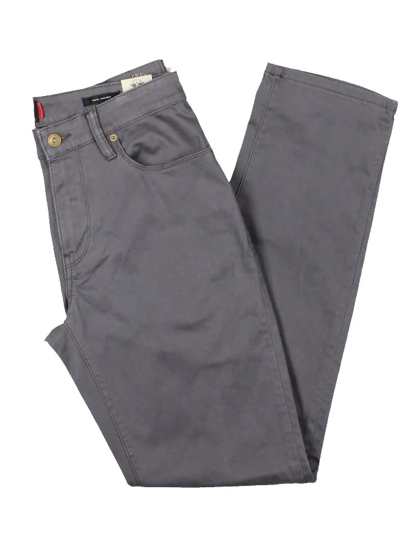 Mens Mid-Rise Flex Straight Leg Pants