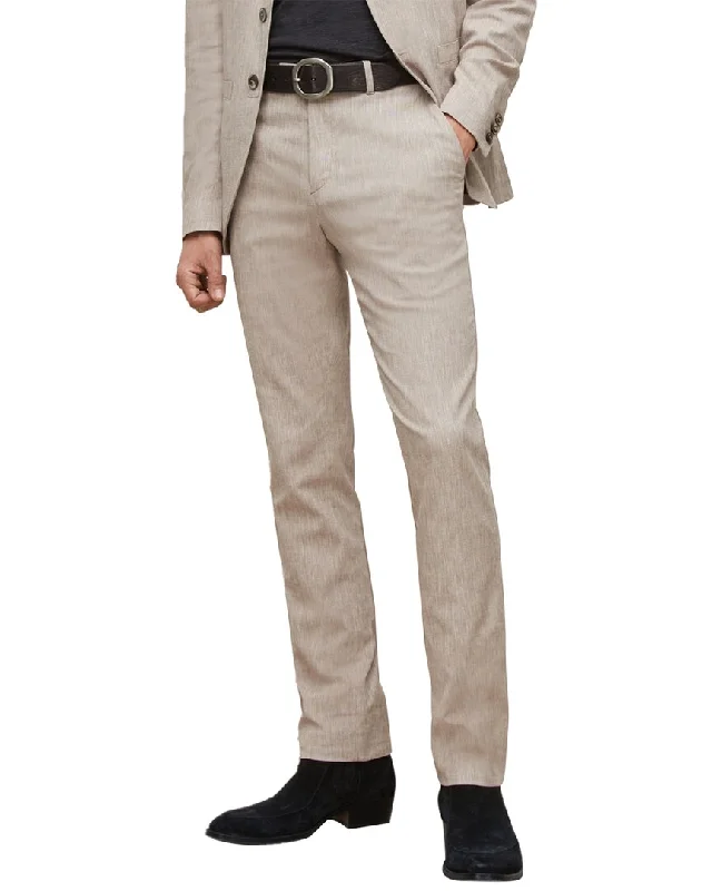 John Varvatos Slim Fit Linen-Blend Pant