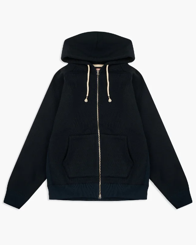 Wonder Looper 876gsm Double Heavyweight French Terry Zip Hoodie - Navy