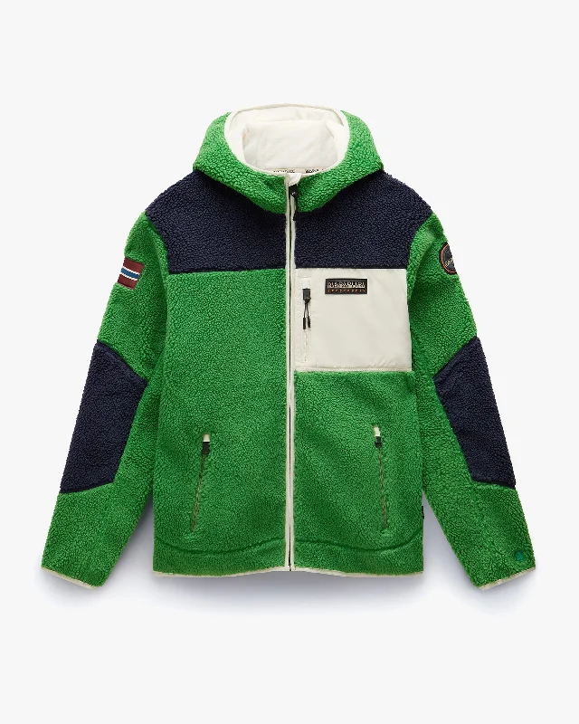 Napapijri Yupik Full Zip Fleece - Green Kelly