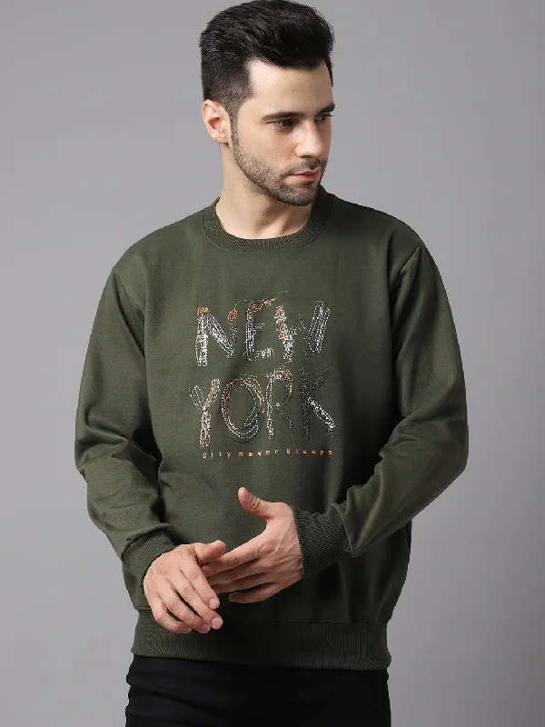 Vimal Jonney Fleece Round Neck Printed Sweatshirt for Men