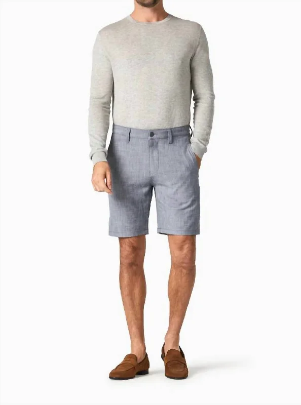 Nevada Shorts In Grey Cross Twill