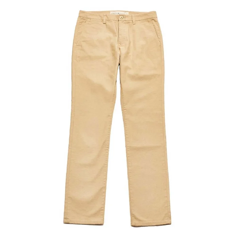 Normal Stretch Canvas Pant In Khaki