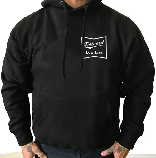 Tattooed Low Life Pullover Back Print Hoodie Men's Design-LIMITED EDITION