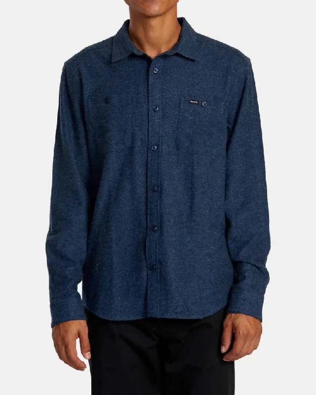 Harvest Neps Flannel - Dark Denim