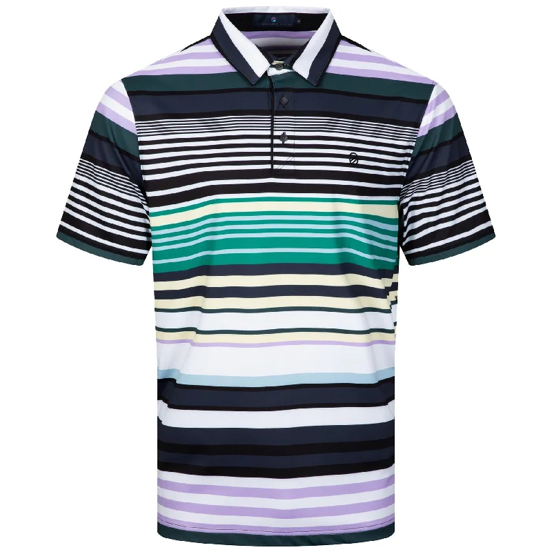 Legion Polo Lavendar & Green Stripe - AW23