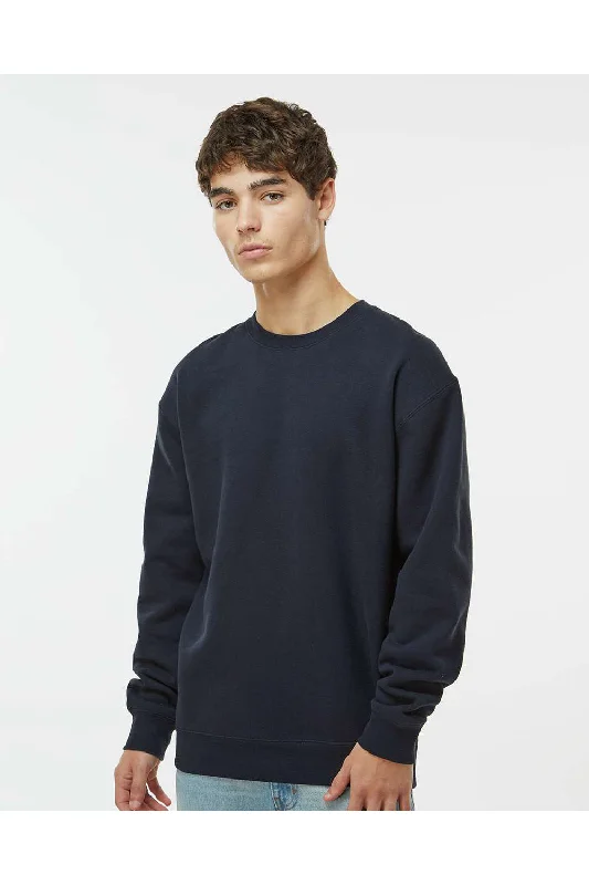 Independent Trading Co. Mens Crewneck Sweatshirt - Navy Blue