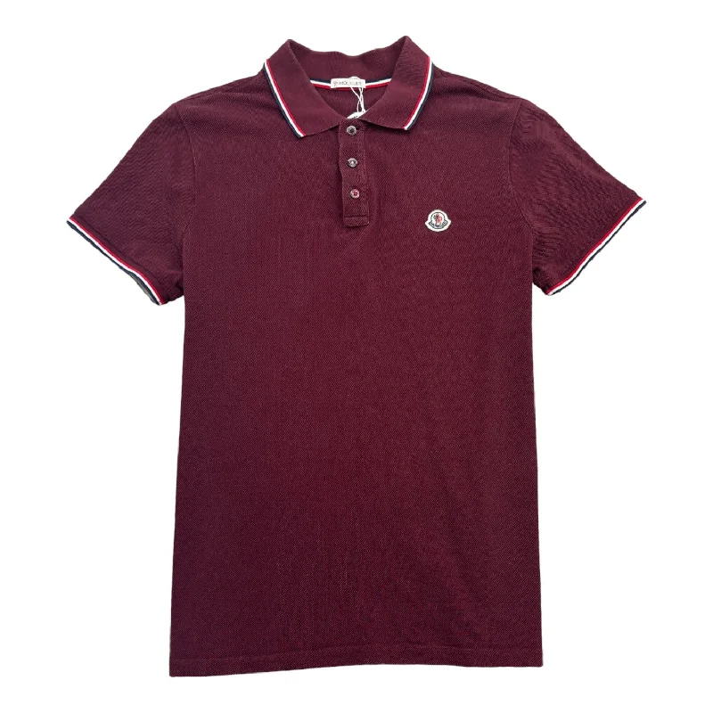 Men's Maglia Logo Polo Shirt Burgundy Size L