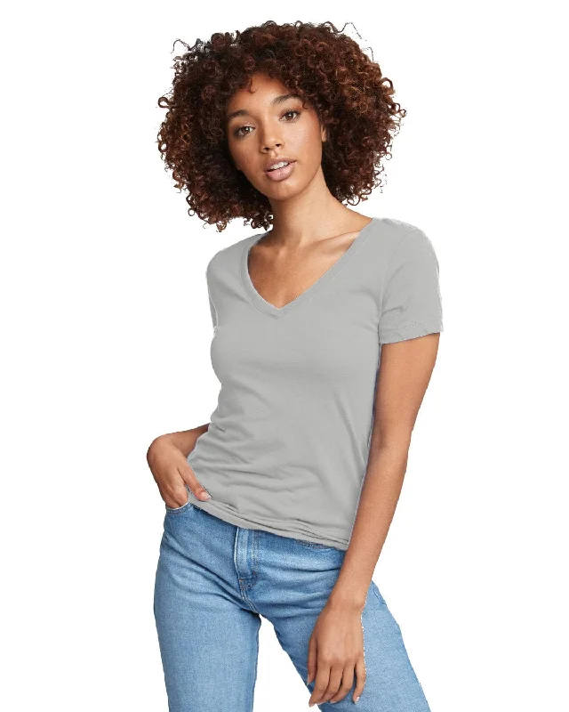 Next Level Ladies Ideal V-Neck Tee | Silver