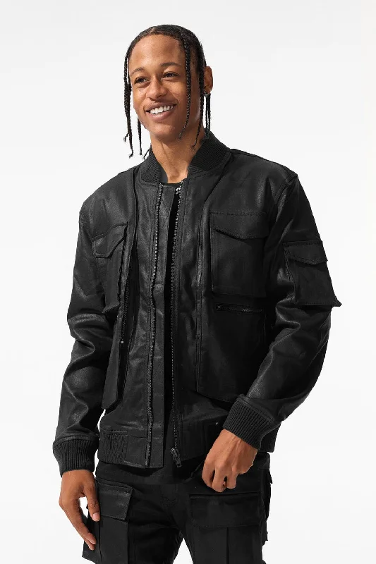 Midnight Mercenary Bomber Jacket (Jet Black)